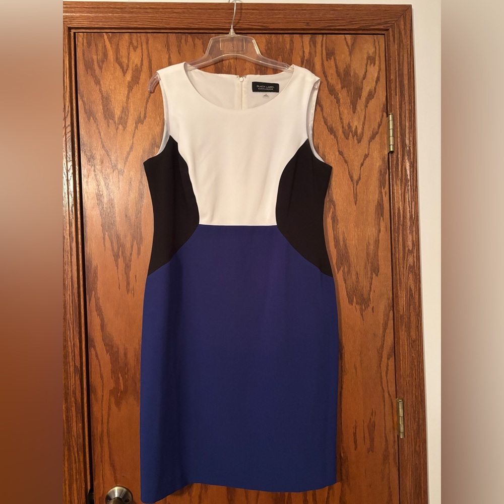 NWOT Black Label by Evan Picone Size 12 Colorblock Sleeveless Dress